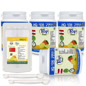 탑푸드(최상의 식품) HQ 오스트리아 식용구연산 250g  4개 +입점이벤트 분말 비타민-C 100g 증정 특허청 상표등록 제품